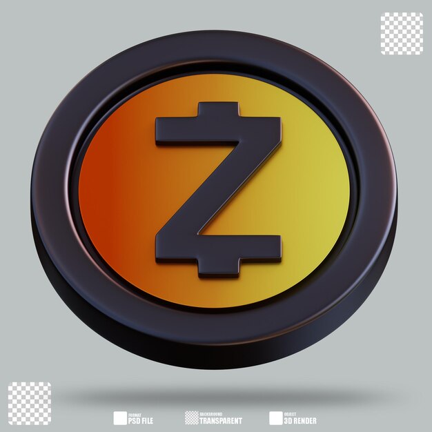 PSD ilustracja 3d zcash 2