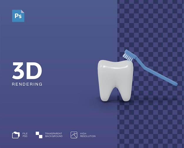 Ilustracja 3D zdrowia jamy ustnej