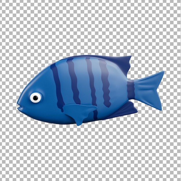 PSD ilustracja 3d zwierząt oceanu