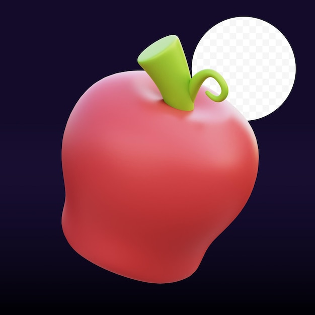 PSD ilustracja apple 3d