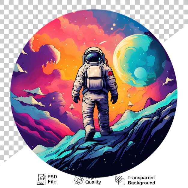 PSD ilustracja astronauta na przezroczystym tle plik png