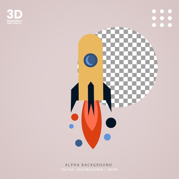 Ilustracja astronomii pojedynczej rakiety