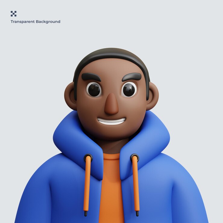 PSD ilustracja awatara 3d