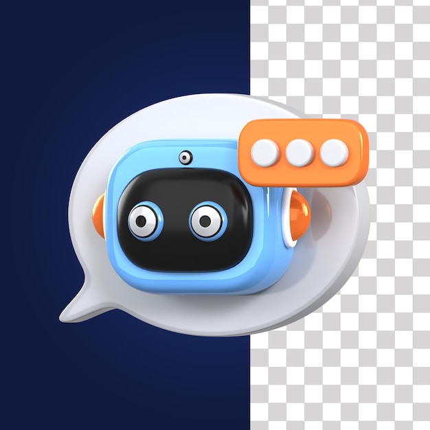 Ilustracja botu czatu 3D