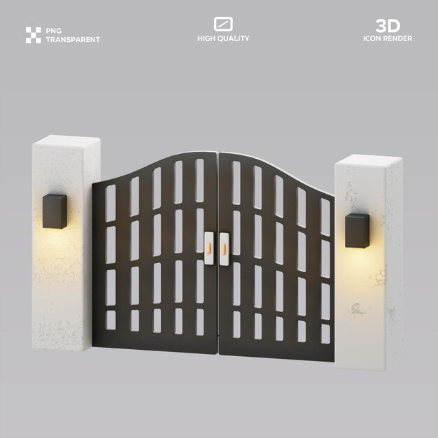 Ilustracja bramy PSD 3D