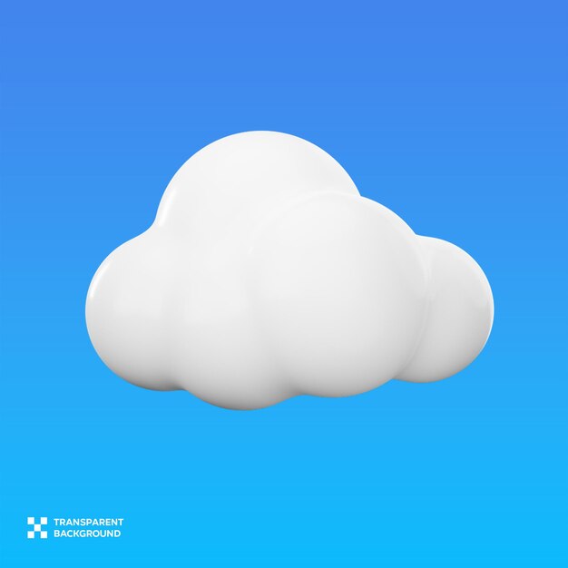 Ilustracja chmury PSD 3D