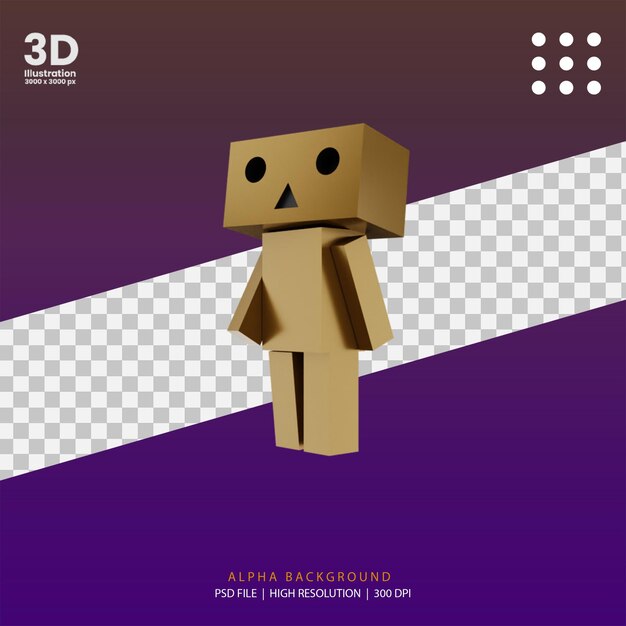 Ilustracja Cubemana Renderowania 3d