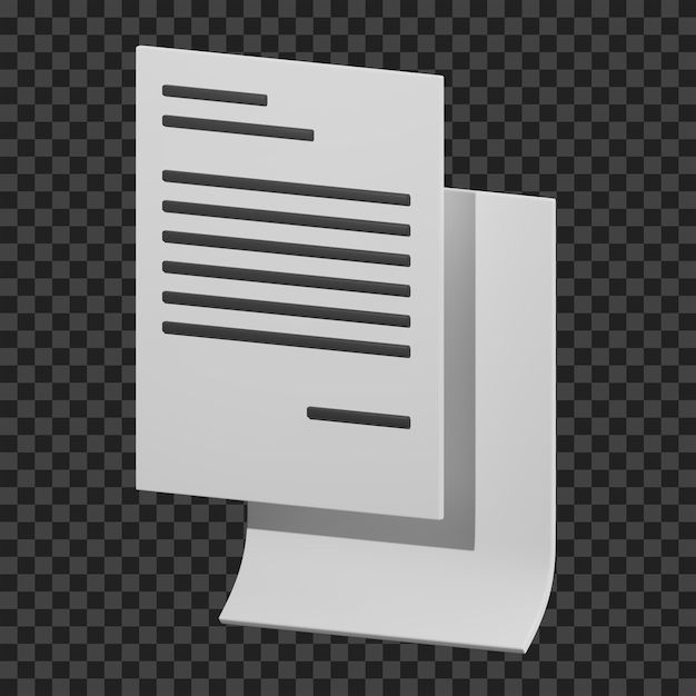 Ilustracja dokumentu 3D. Papierowa ilustracja 3D.