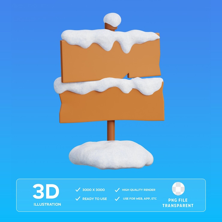 PSD ilustracja drewniana 3d