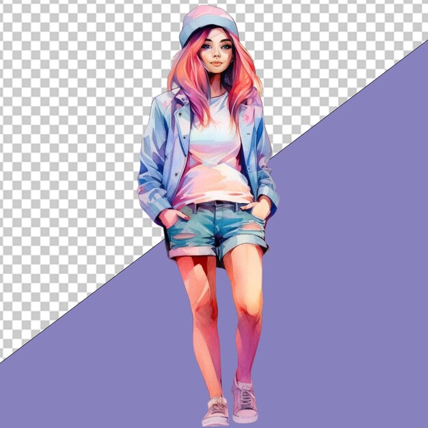 PSD ilustracja fashionista png