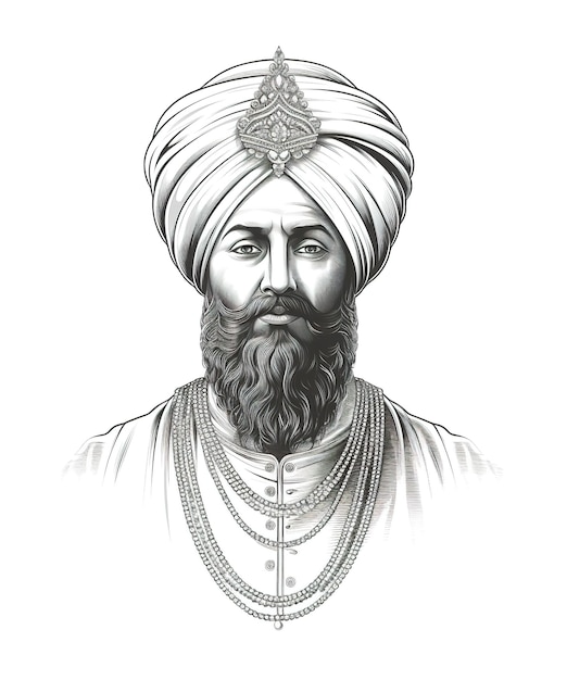 Ilustracja Guru Gobind Singh Jayanti Ai Generative