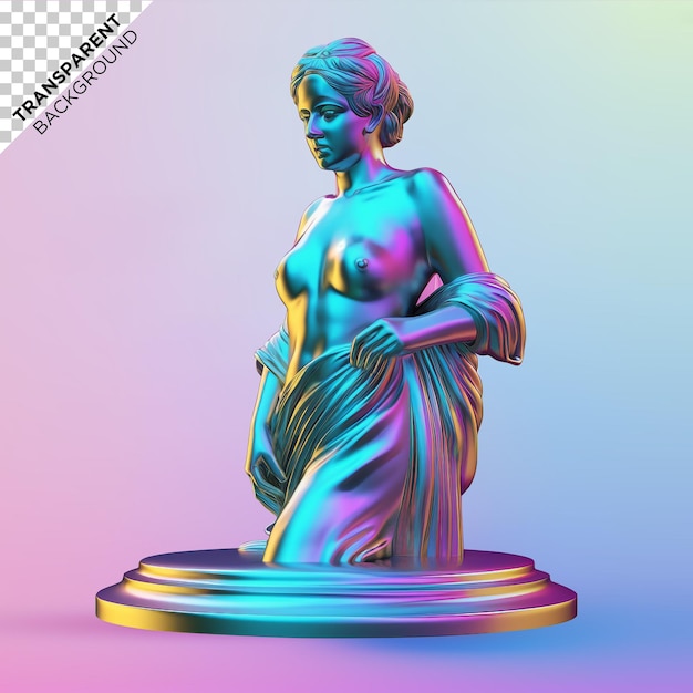 Ilustracja Holograficzna Statua