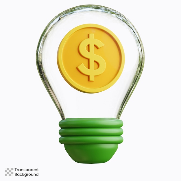 Ilustracja ikony 3D idei finansowej
