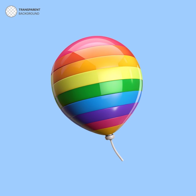 Ilustracja ikony balonu tęczy miesiąca dumy 3d