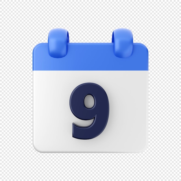 Ilustracja ikony daty i godziny kalendarza 3D