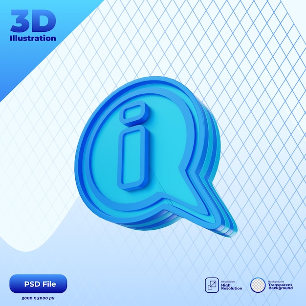 Ilustracja Ikony Informacji 3d