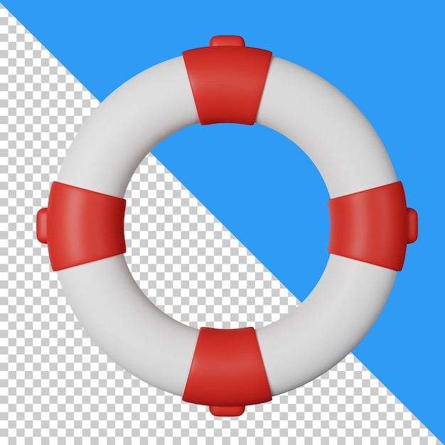 PSD ilustracja ikony lifebuoy 3d