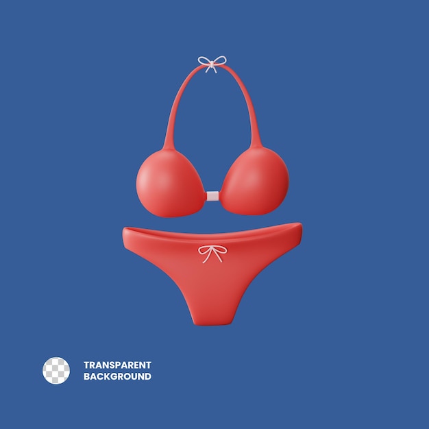 PSD ilustracja ikony psd bikini 3d