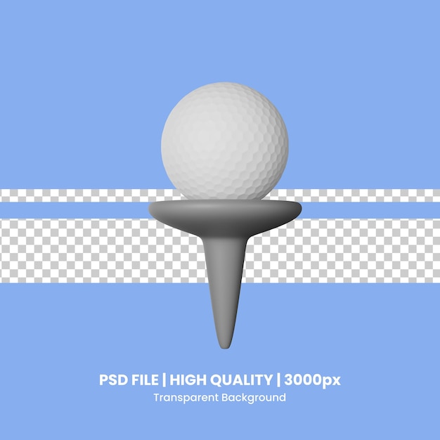 Ilustracja Ikony Psd Golf 3d