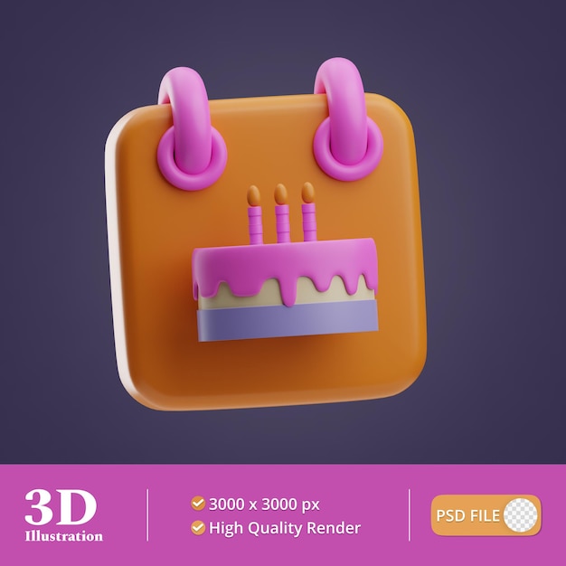Ilustracja imprezy urodzinowej 3d