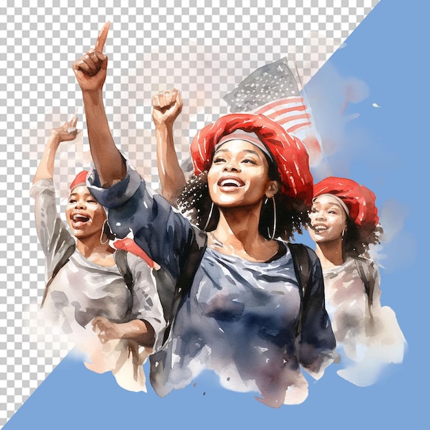 PSD ilustracja juneteenth png