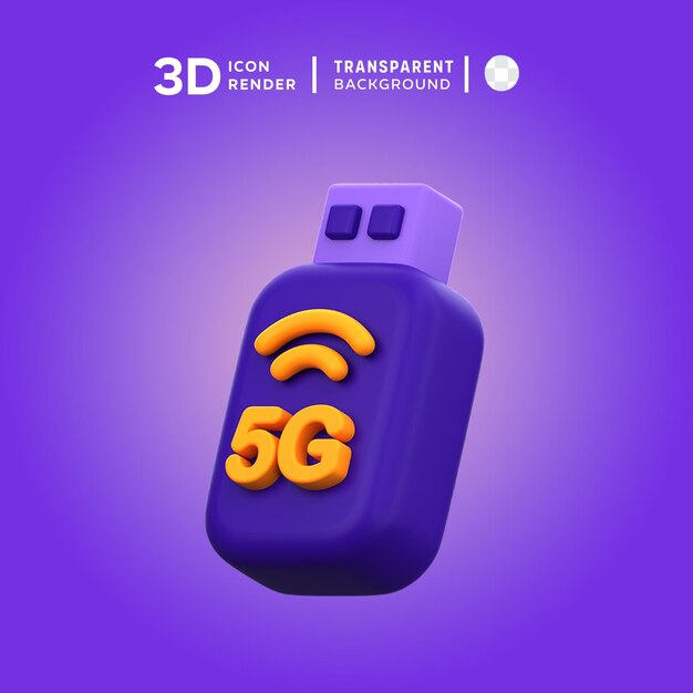 PSD ilustracja kierowcy 3d icon 5g