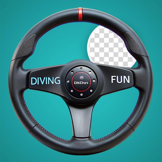 PSD ilustracja kierownica samochodu realistyczna ikona 3d
