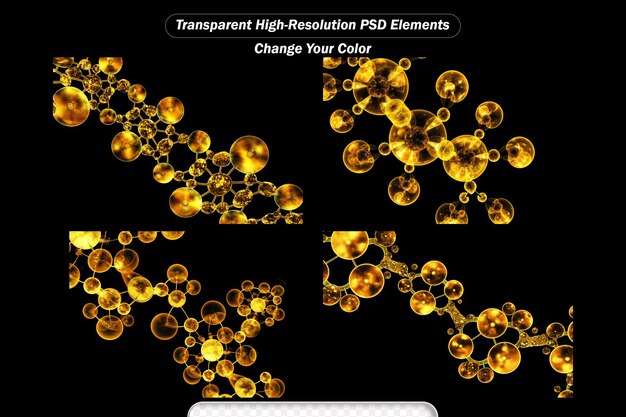 PSD ilustracja komórki cząsteczki złota dna