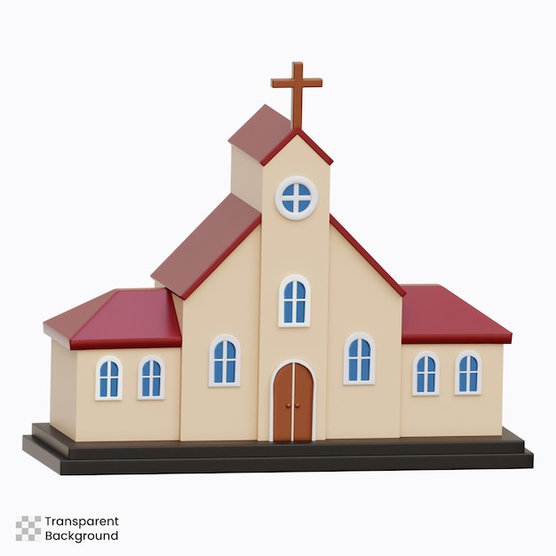 Ilustracja kościoła 3d