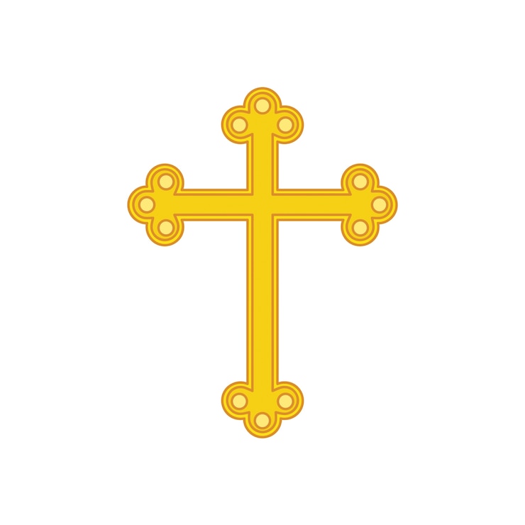 PSD ilustracja krzyża ozdobnego