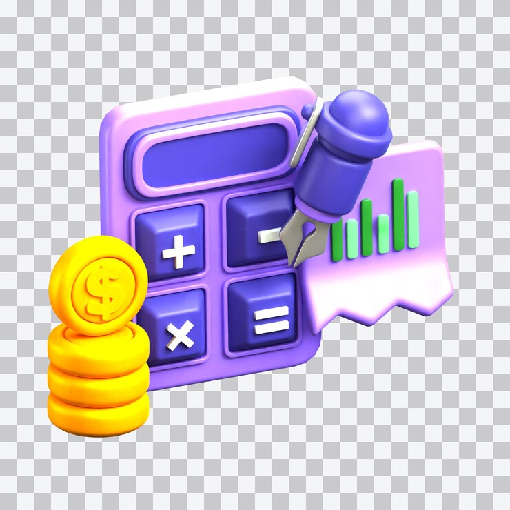 PSD ilustracja księgowa 3d