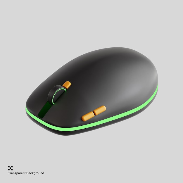 PSD ilustracja myszy urządzenia kursora 3d