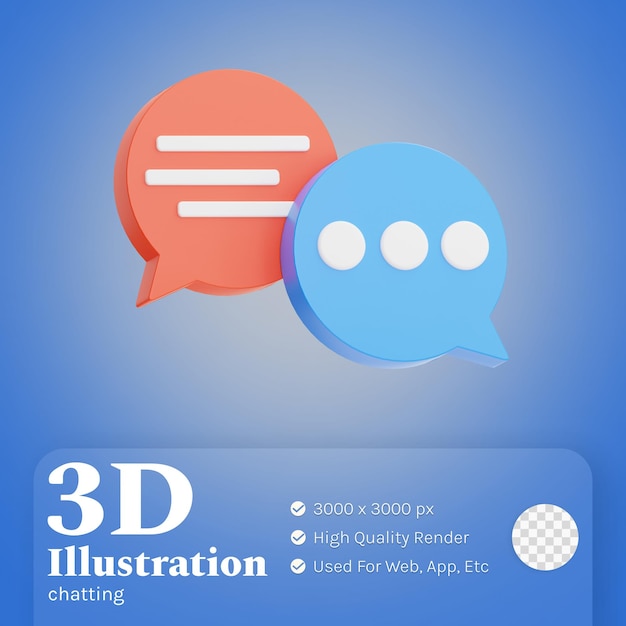 Ilustracja Na Czacie 3d