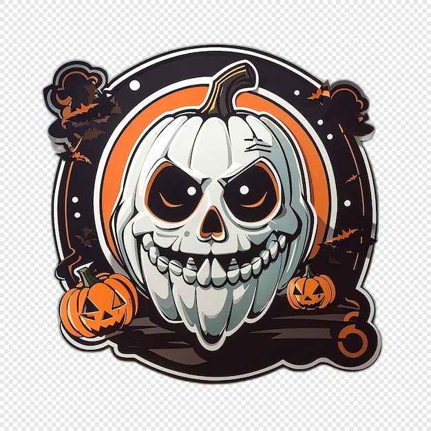 PSD ilustracja naklejki halloween