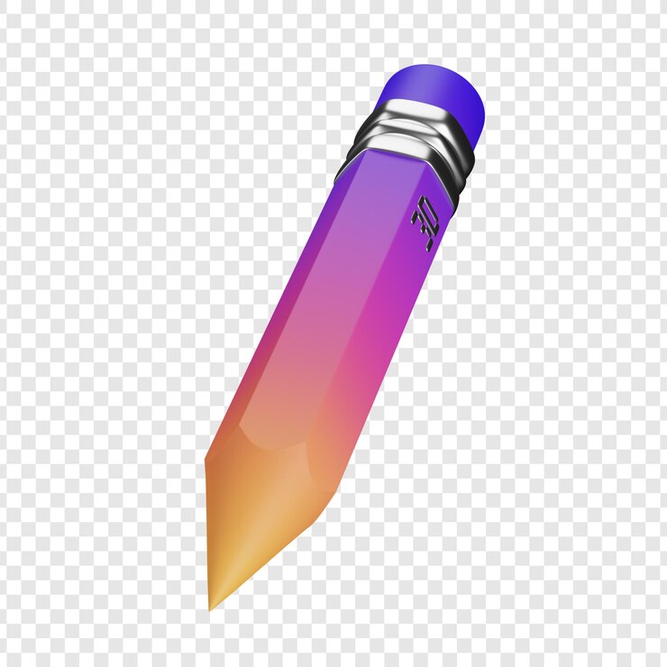 PSD ilustracja ołówkiem 3d