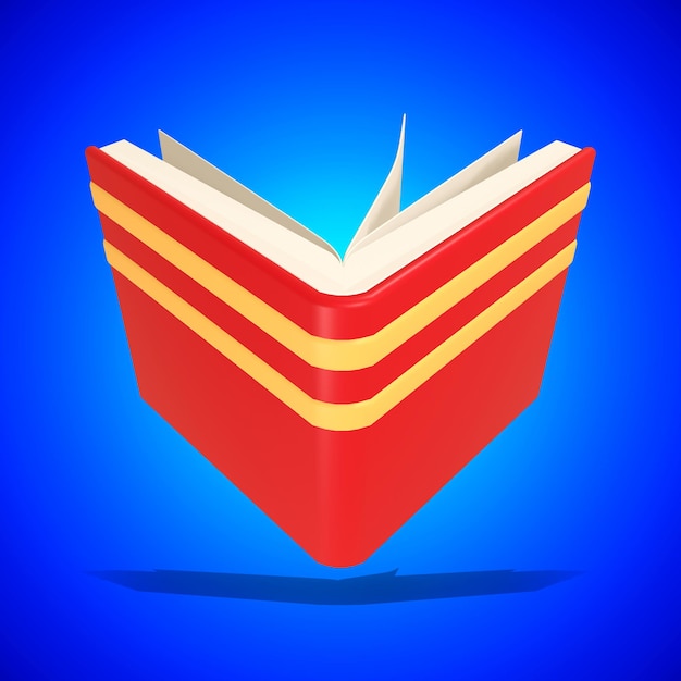 Ilustracja Open Red Book 3D