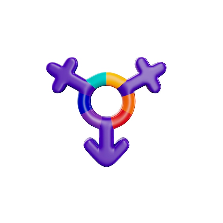 PSD ilustracja pakietu 3d dnia lgbt