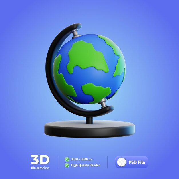 Ilustracja Podróży Po świecie 3d