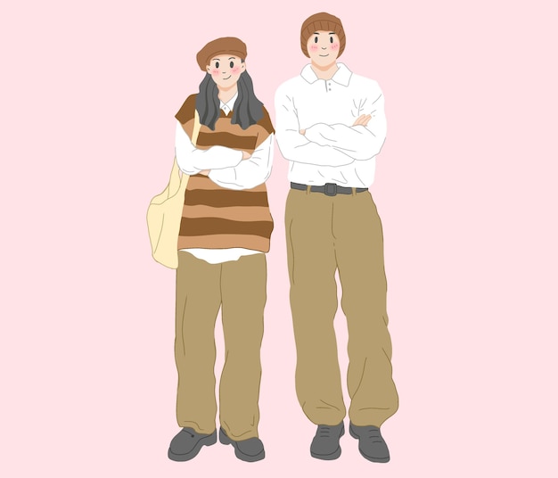 ilustracja postaci pary