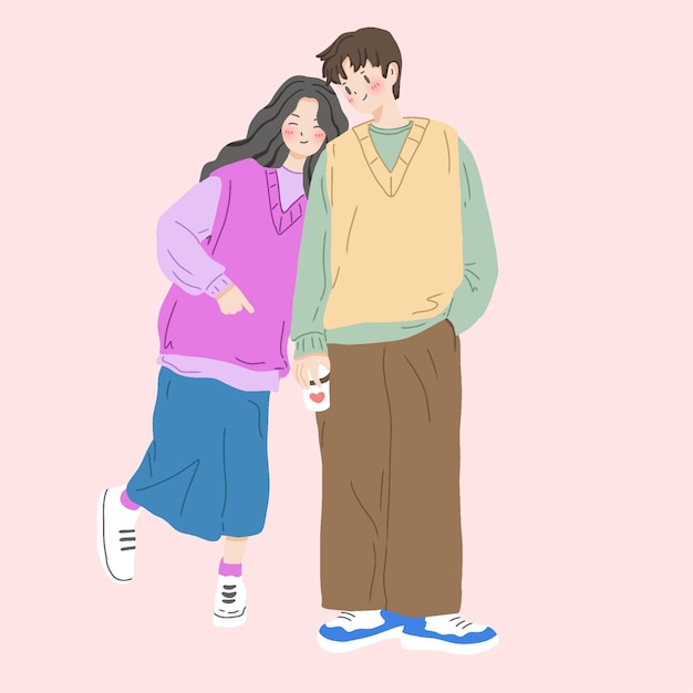 ilustracja postaci pary
