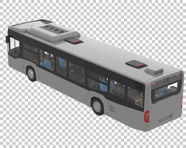 Ilustracja przedstawiająca autobus odizolowany na przezroczystym tle 3D