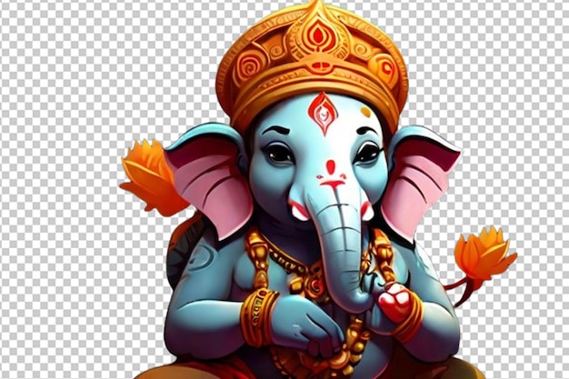 PSD ilustracja przedstawiająca rzeźbę lorda ganpatiego