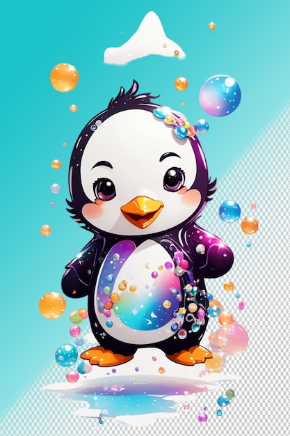 Ilustracja Psd 3d Pingwin Izolowany Na Przezroczystym Tle
