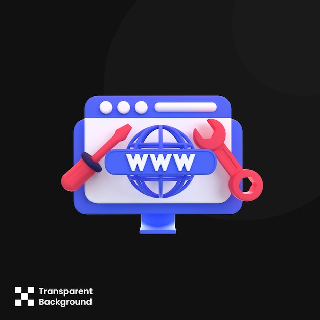 Ilustracja PSD 3D Search Maintenance