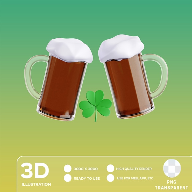 PSD ilustracja psd cheers 3d