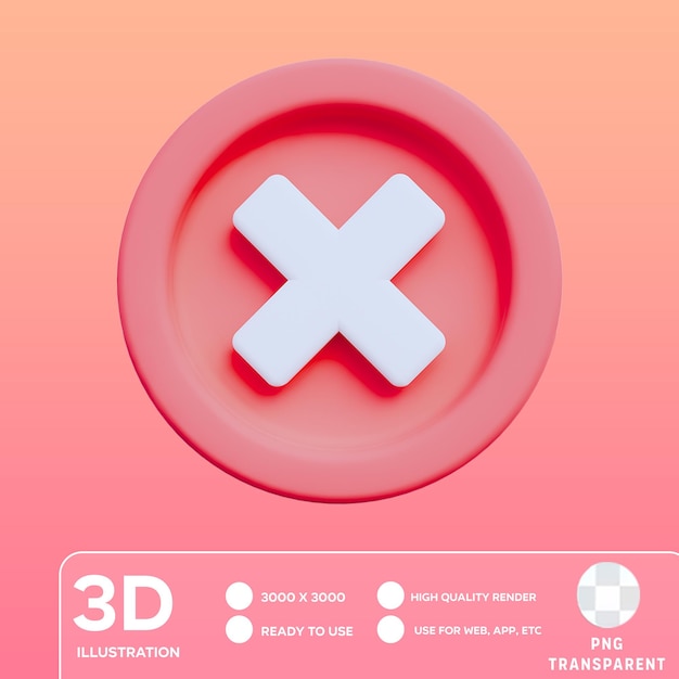 Ilustracja Psd Cross 3d