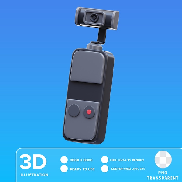 PSD ilustracja psd handcam 3d