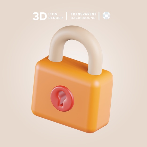 PSD ilustracja psd pedlock 3d