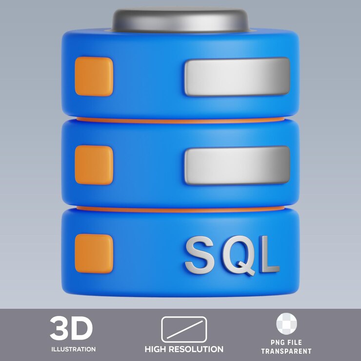 PSD ilustracja psd sql 3d