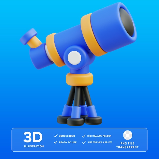 Ilustracja PSD Telescope 3D